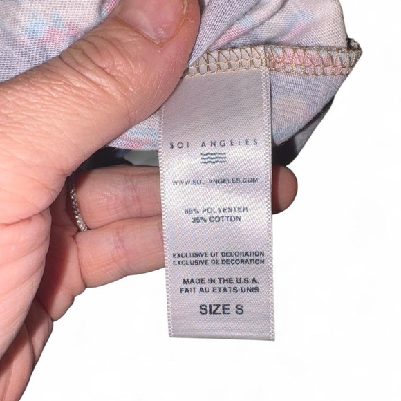 Sol Angeles X Anthropologie  Purple and Cream Leopard Print Tee - Picture 7 of 8